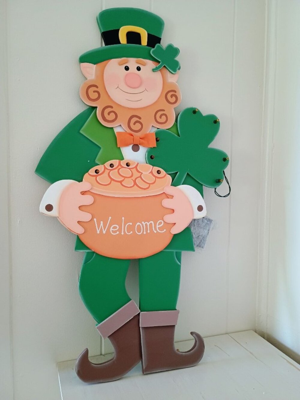 WMG Chicago Lighted Leprechaun greeter St Patrick's Day Decor